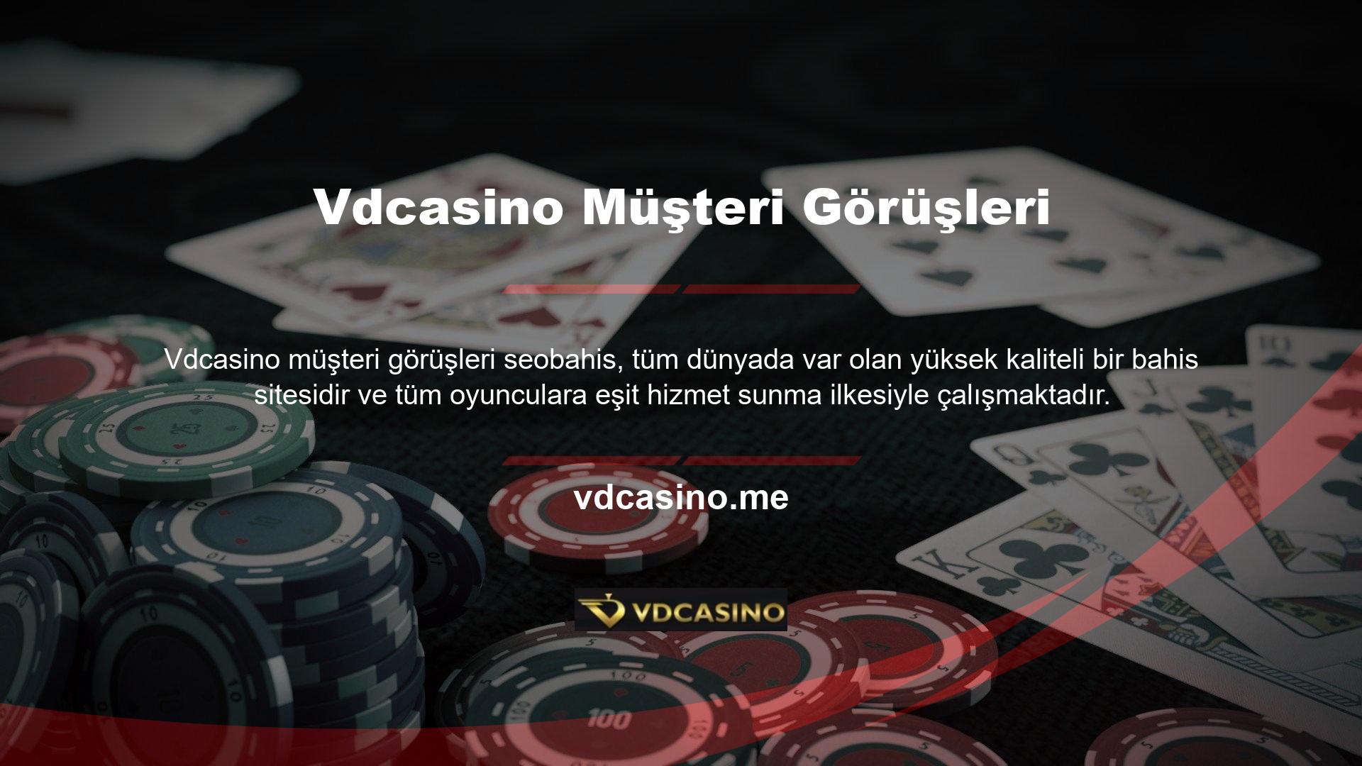 Vdcasino casino sektörünün en tanınmış şirketlerinden biri haline geldi