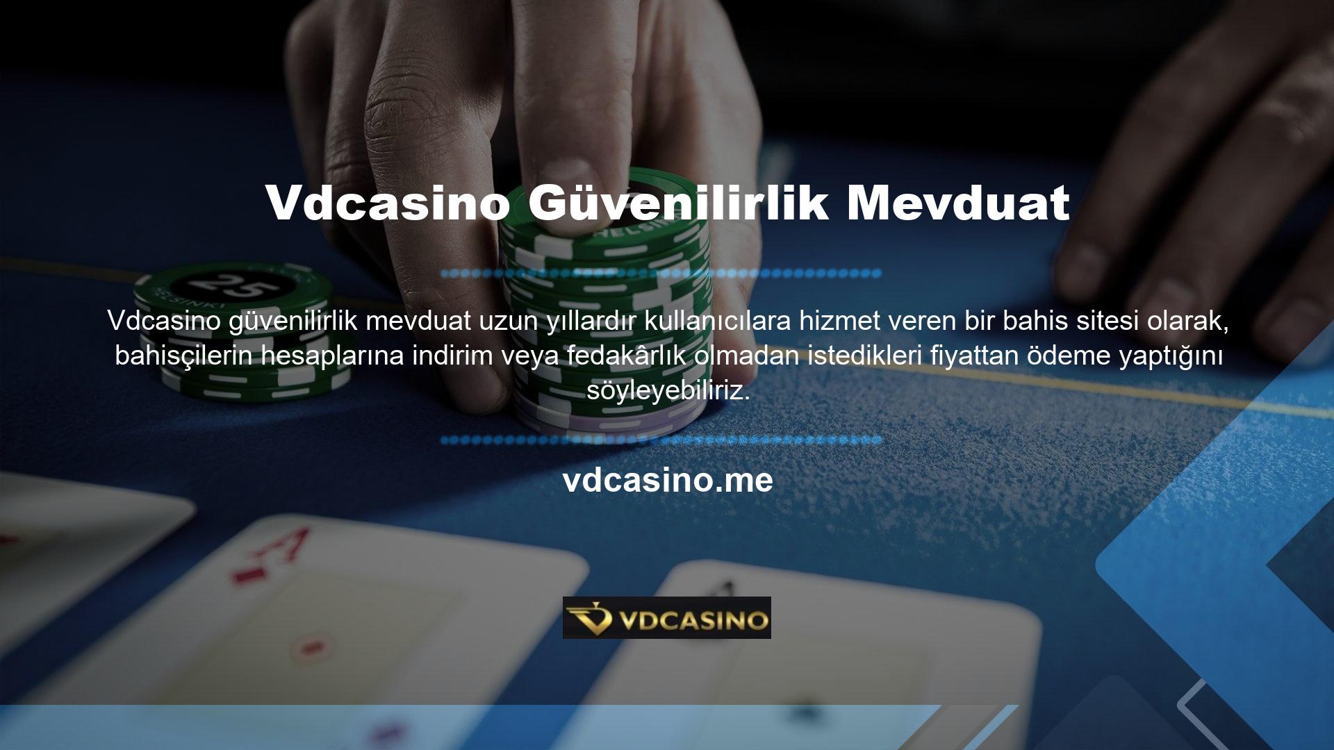 Siz de güvenilir ve kesintisiz bir program olan Vdcasino güvenilir para yatırma bahis sitesini tercih ederek büyük kazanabilirsiniz